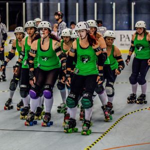 Une équipe féminine de roller derby